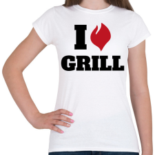 PRINTFASHION I love grill - Női póló - Fehér női póló