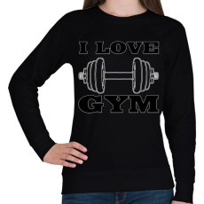 PRINTFASHION I love gym - Női pulóver - Fekete