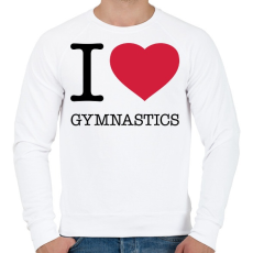 PRINTFASHION I love gymnastics - Férfi pulóver - Fehér