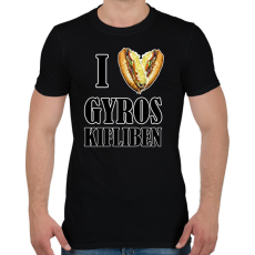 PRINTFASHION I love Gyros kifliben - Férfi póló - Fekete