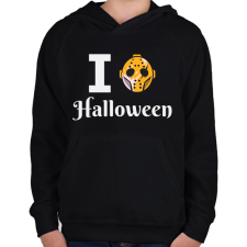 PRINTFASHION I love Halloween 4 - Gyerek kapucnis pulóver - Fekete gyerek pulóver, kardigán