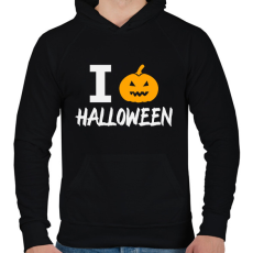 PRINTFASHION I love Halloween - Férfi kapucnis pulóver - Fekete