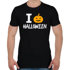 PRINTFASHION I love Halloween - Férfi póló - Fekete férfi póló