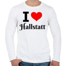 PRINTFASHION I love Hallstatt - Férfi hosszú ujjú póló - Fehér