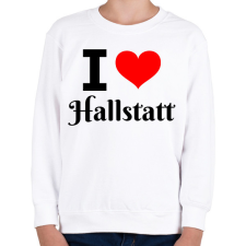 PRINTFASHION I love Hallstatt - Gyerek pulóver - Fehér gyerek pulóver, kardigán