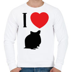 PRINTFASHION I love hamster (black) - Férfi pulóver - Fehér