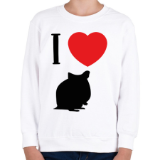 PRINTFASHION I love hamster (black) - Gyerek pulóver - Fehér gyerek pulóver, kardigán