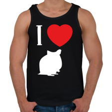 PRINTFASHION I love hamster (white) - Férfi atléta - Fekete atléta, trikó