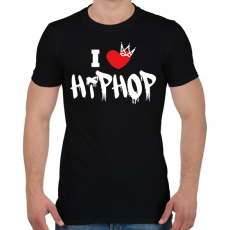 PRINTFASHION I love hiphop (white) - Férfi póló - Fekete