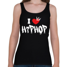 PRINTFASHION I love hiphop (white) - Női atléta - Fekete