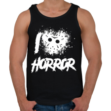 PRINTFASHION I love horror - Férfi atléta - Fekete atléta, trikó