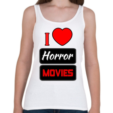 PRINTFASHION I love Horror Movies - Női atléta - Fehér női trikó