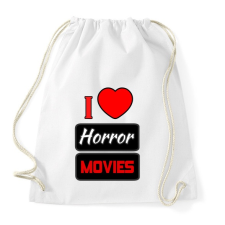 PRINTFASHION I love Horror Movies - Sportzsák, Tornazsák - Fehér tornazsák