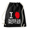 PRINTFASHION I love horror movies - Sportzsák, Tornazsák - Fekete