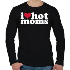 PRINTFASHION i love hot moms - Férfi hosszú ujjú póló - Fekete férfi póló