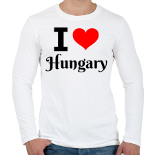 PRINTFASHION I love Hungary - Férfi hosszú ujjú póló - Fehér férfi póló