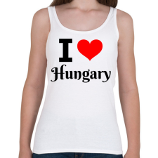 PRINTFASHION I love Hungary - Női atléta - Fehér női trikó