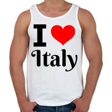 PRINTFASHION I love Italy - Férfi atléta - Fehér