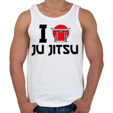 PRINTFASHION I love Ju Jitsu - Férfi atléta - Fehér atléta, trikó