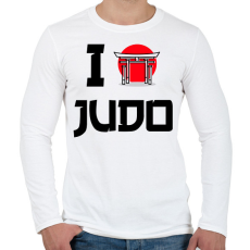 PRINTFASHION I love Judo - Férfi hosszú ujjú póló - Fehér