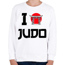 PRINTFASHION I love Judo - Gyerek pulóver - Fehér gyerek pulóver, kardigán