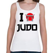 PRINTFASHION I love Judo - Női atléta - Fehér női trikó