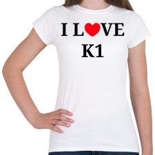 PRINTFASHION I LOVE K1 - Női póló - Fehér női póló