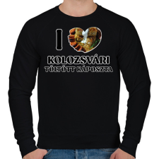 PRINTFASHION I love Kolozsvári töltött káposzta - Férfi pulóver - Fekete férfi pulóver, kardigán