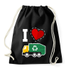 PRINTFASHION I love kukásuató - Sportzsák, Tornazsák - Fekete