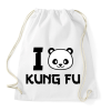PRINTFASHION I love Kung Fu 2 - Sportzsák, Tornazsák - Fehér
