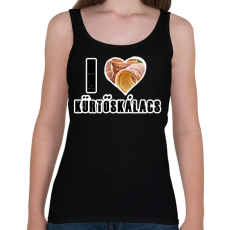 PRINTFASHION I Love Kürtőskalács - Női atléta - Fekete