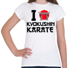 PRINTFASHION I love Kyokushin Karate - Női póló - Fehér női póló