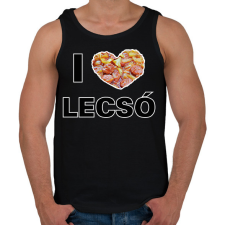 PRINTFASHION I love lecsó - Férfi atléta - Fekete atléta, trikó