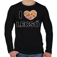 PRINTFASHION I love lecsó - Férfi hosszú ujjú póló - Fekete férfi póló