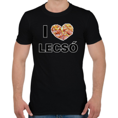 PRINTFASHION I love lecsó - Férfi póló - Fekete