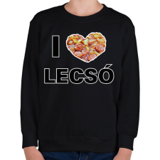 PRINTFASHION I love lecsó - Gyerek pulóver - Fekete gyerek pulóver, kardigán