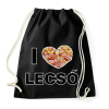 PRINTFASHION I love lecsó - Sportzsák, Tornazsák - Fekete