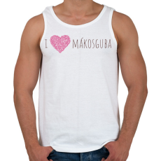 PRINTFASHION I Love Mákosguba - Férfi atléta - Fehér