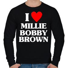 PRINTFASHION I LOVE MILLIE BOBBY BROWN - Férfi pulóver - Fekete férfi pulóver, kardigán