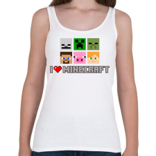 PRINTFASHION i love minecraft - Női atléta - Fehér női trikó