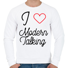 PRINTFASHION I love Modern Talking - Férfi pulóver - Fehér férfi pulóver, kardigán