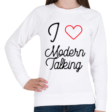 PRINTFASHION I love Modern Talking - Női pulóver - Fehér