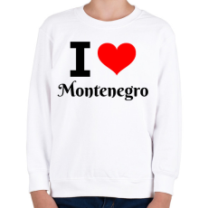 PRINTFASHION I love Montenegro - Gyerek pulóver - Fehér