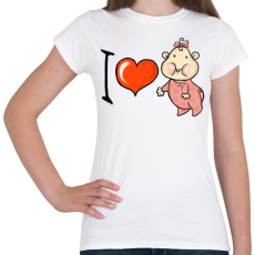 PRINTFASHION I love my baby - Női póló - Fehér