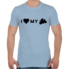 PRINTFASHION I love my bike - Férfi póló - Világoskék férfi póló