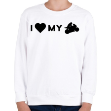 PRINTFASHION I love my bike - Gyerek pulóver - Fehér gyerek pulóver, kardigán