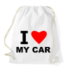 PRINTFASHION I love my car - Sportzsák, Tornazsák - Fehér