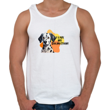 PRINTFASHION I love my dalmatian - Férfi atléta - Fehér atléta, trikó