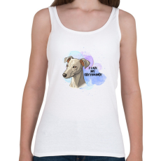 PRINTFASHION I love my Greyhound - Női atléta - Fehér