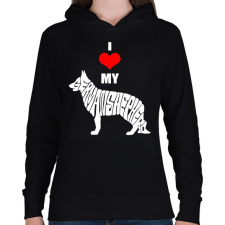 PRINTFASHION I love my GS - Női kapucnis pulóver - Fekete női pulóver, kardigán